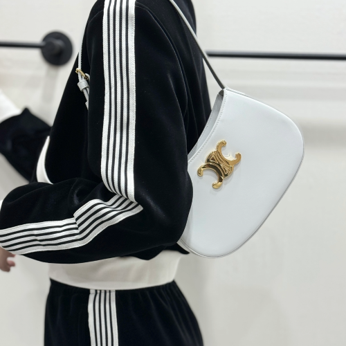 셀린느 화이트 미디엄 트리옹프 틸리 숄더백 115703