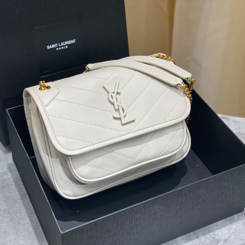 생로랑 니키 숄더백 화이트 533037