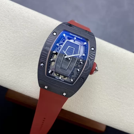 G+공장 리차드밀 RM07-01 블랙 카본 케이스 / 레드밴드