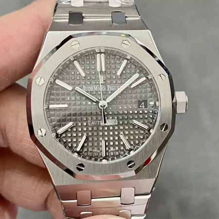 IP공장 오데마피게 로얄오크 블랙 다이얼 스틸 37mm 15450