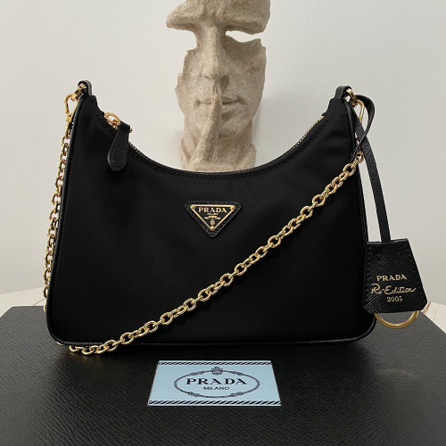 프라다 리에디션 리나일론 숄더백 금장 1BH204