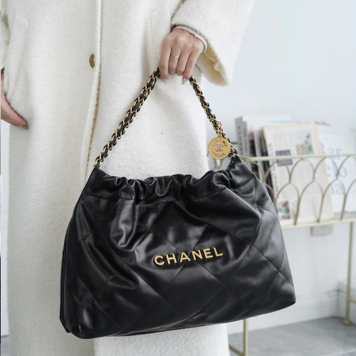 팬더샵 샤넬 24C 22백 가로버전 블랙 골드 버클