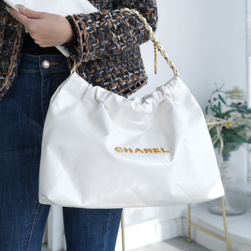 팬더샵 샤넬 24C 22백 가로버전 화이트 골드 버클