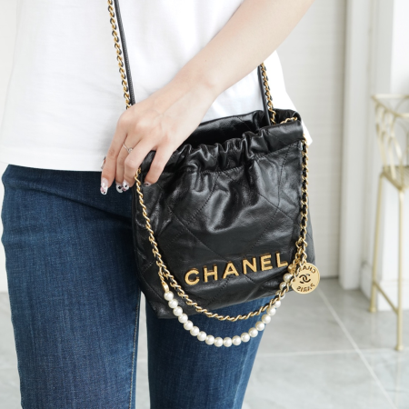 팬더샵 샤넬 진주 펄 22백 미니 블랙