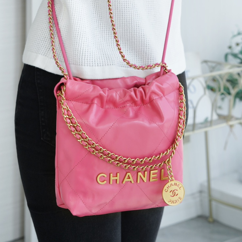 팬더샵 샤넬 23P 22백 미니 코랄 핑크