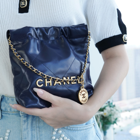 팬더샵 샤넬 23P 22백 미니 네이비
