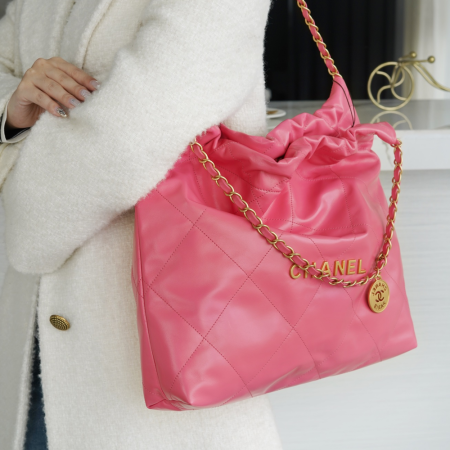 팬더샵 샤넬 22P 22백 미디엄 코랄 핑크