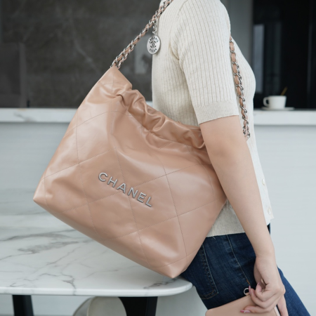 팬더샵 샤넬 22P 22백 스몰 밀크티 살구