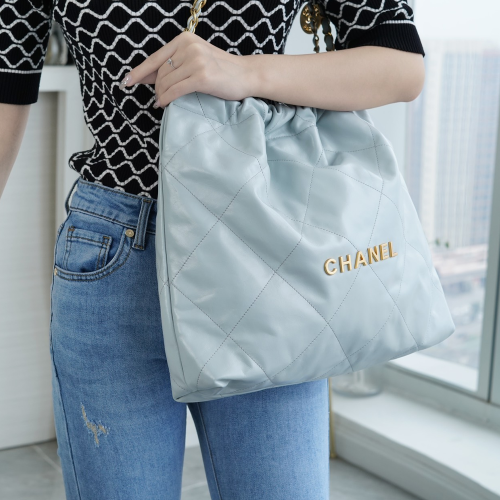 팬더샵 샤넬 22P 22백 미디엄 포그 블루