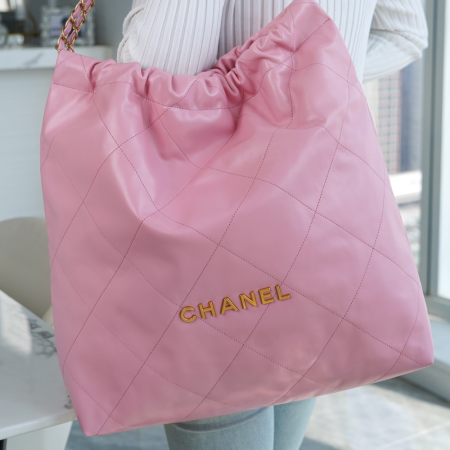 팬더샵 샤넬 22P 22백 라지 핑크 금장