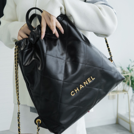 팬더샵 샤넬 22백 라지 블랙 금장