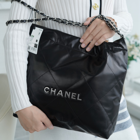 팬더샵 샤넬 23A 22백 블랙 스몰 은장