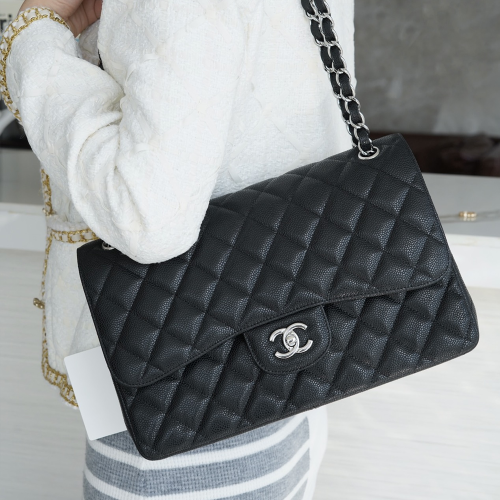 팬더샵 샤넬 클래식 플립백 라지 블랙 은장