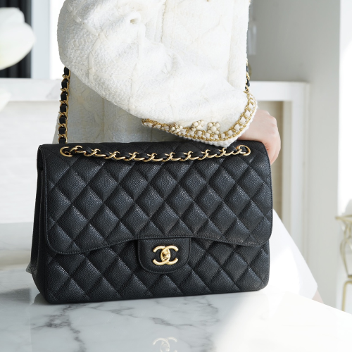 팬더샵 샤넬 클래식 플립백 라지 블랙 금장