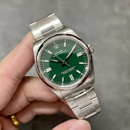 VS공장 롤렉스 오이스터 퍼페츄얼 그린 다이얼 돔베젤 36mm 오이스터 126000