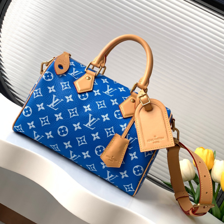 루이비통 스피디 P9 반둘리에 25 블루 M24424