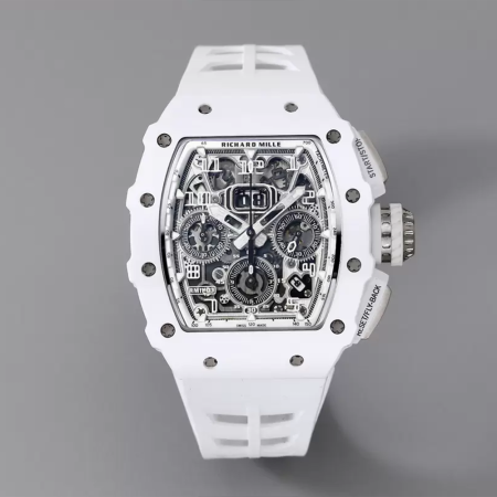 KV공장 리차드밀 르망 화이트 카본 케이스 한정판 / 화이트 러버밴드