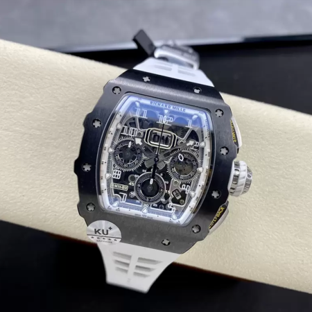 KV공장 리차드밀 RM11-03 맥라렌 플라이백 크로노그래프 카본 케이스 화이트 밴드