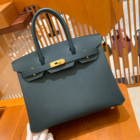 그린엘 에르메스 버킨 30 엡송가죽 파인그린 금장 버클