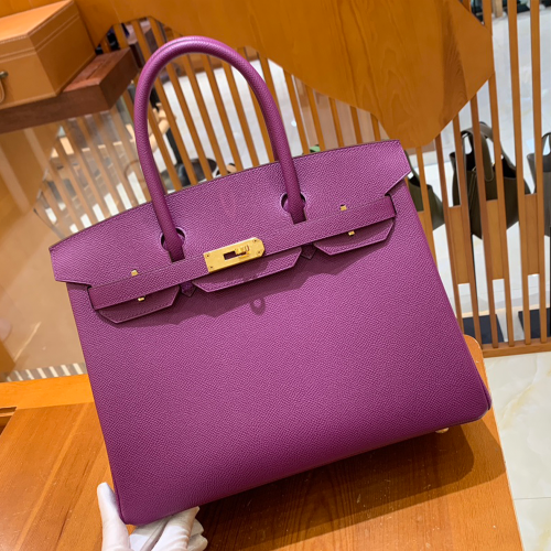 그린엘 에르메스 버킨 30 엡송가죽 아네모네 퍼플 금장 버클
