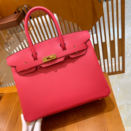 그린엘 에르메스 버킨 30 엡송가죽 얼티밋 레드 금장 버클