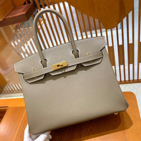 그린엘 에르메스 버킨 30 엡송가죽 그레이 금장 버클