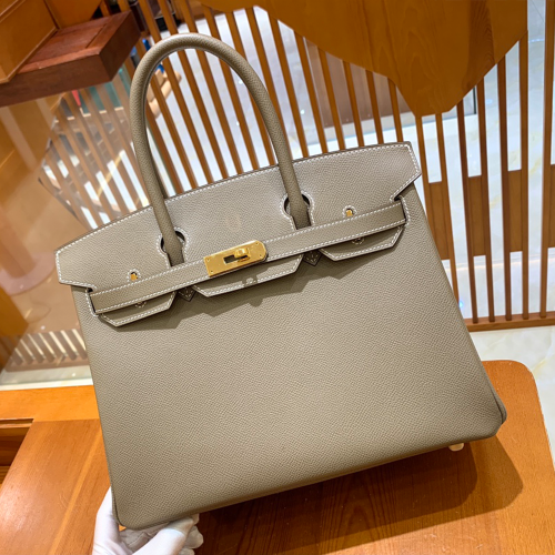 그린엘 에르메스 버킨 30 엡송가죽 그레이 금장 버클