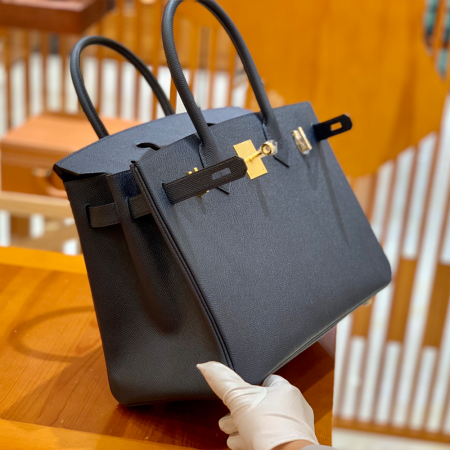 그린엘 에르메스 버킨 30 엡송가죽 미드나잇 블루 금장 버클