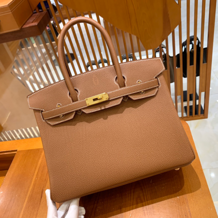 그린엘 에르메스 버킨 30 토고가죽 브라운 금장 버클