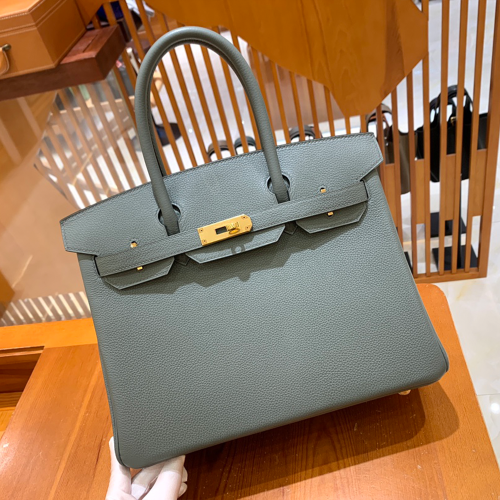 그린엘 에르메스 버킨 30 토고가죽 라이트 그린 금장 버클