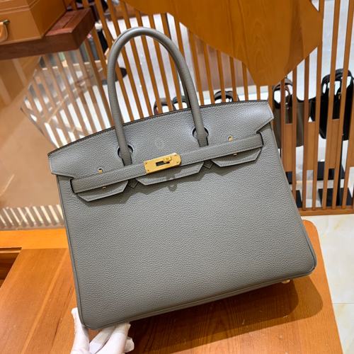 그린엘 에르메스 버킨 30 토고가죽 그레이 골드 버클