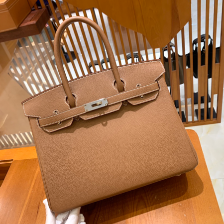 그린엘 에르메스 버킨 30 토고가죽 브라운 실버 버클