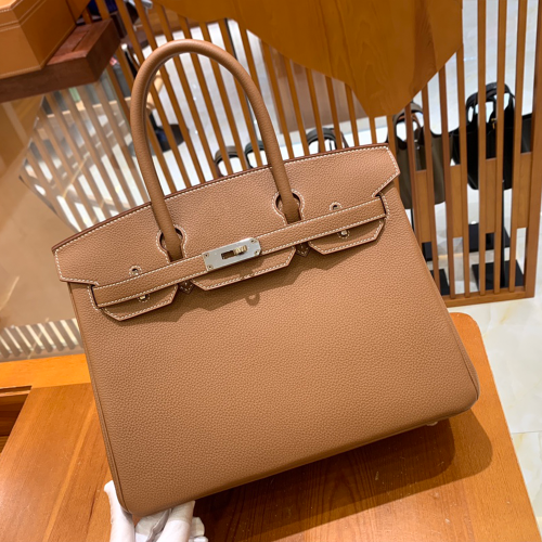 그린엘 에르메스 버킨 30 토고가죽 브라운 실버 버클