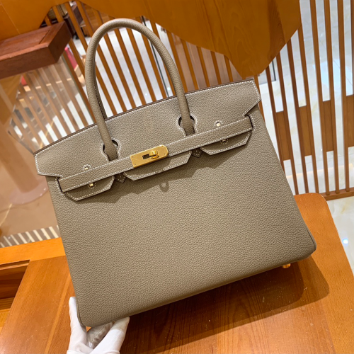 그린엘 에르메스 버킨 30 토고가죽 그레이 골드 버클