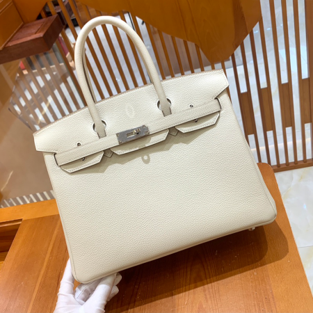 그린엘 에르메스 버킨 30 토고가죽 밀크셰이크 실버 버클