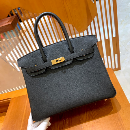 그린엘 에르메스 버킨 30 토고가죽 블랙 골드 버클