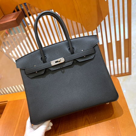 그린엘 에르메스 버킨 30 토고가죽 블랙 실버 버클