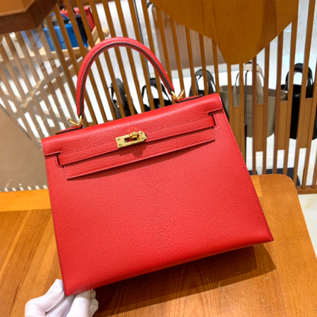 그린엘 에르메스 켈리 25 엡송 하트 레드 금장 버클