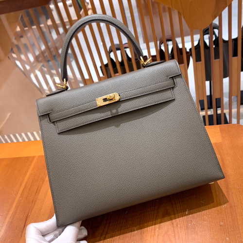그린엘 에르메스 켈리 25 엡송 퓨터 그레이 골드 버클