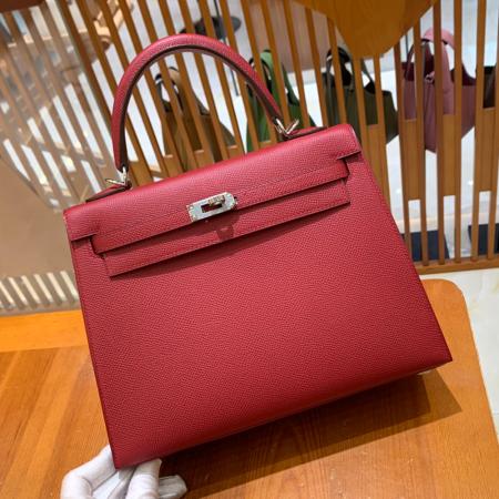 그린엘 에르메스 켈리 25 엡송 가넷 레드 실버 버클