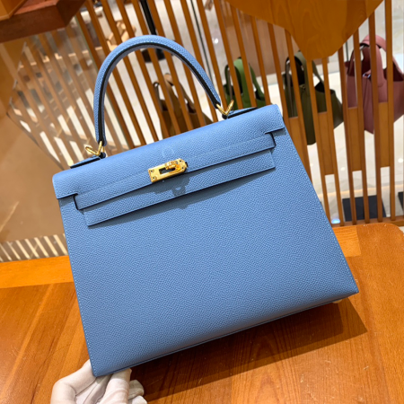 그린엘 에르메스 켈리 25 엡송 트헤븐 블루 골드 버클