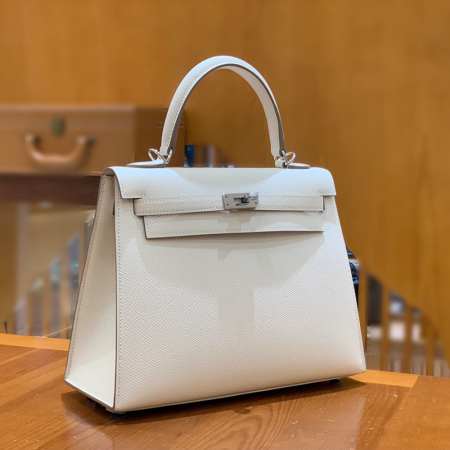 그린엘 에르메스 켈리 25 엡송 밀크셰이크 실버 버클