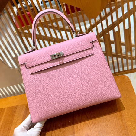 그린엘 에르메스 켈리 25 엡송 맬로 퍼플 실버 버클