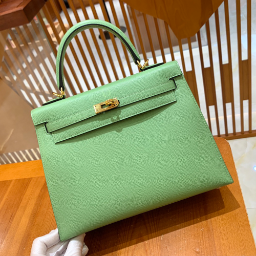 그린엘 에르메스 켈리 25 엡송 아보카도 그린 골드 버클