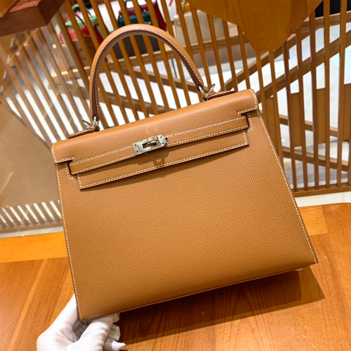 그린엘 에르메스 켈리 25 엡송 골드 브라운 실버 버클