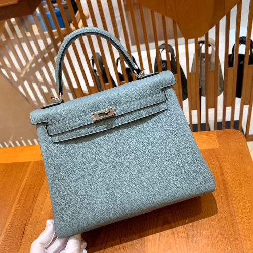 그린엘 에르메스 켈리 25 토고 스카이 블루 실버 버클