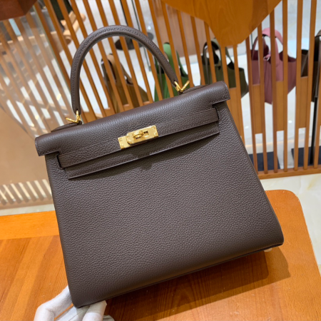 그린엘 에르메스 켈리 25 토고 초콜릿 골드 버클