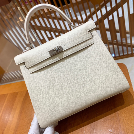 그린엘 에르메스 켈리 25 토고 밀크쉐이크 실버 버클