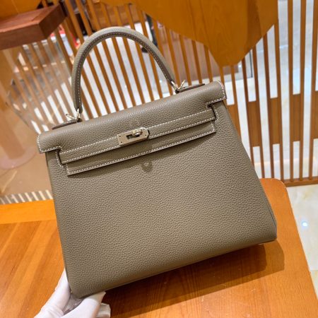 그린엘 에르메스 켈리 25 토고 그레이 실버 버클