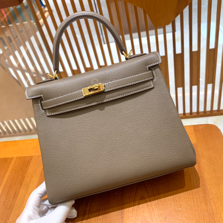 그린엘 에르메스 켈리 25 토고 그레이 골드 버클